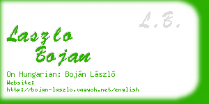 laszlo bojan business card